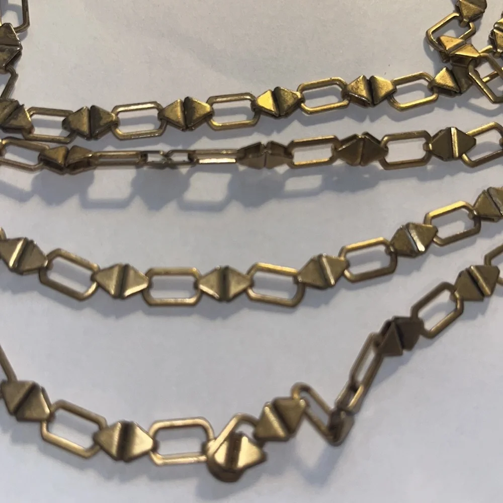 Lucky Brand brass tone multi strand necklace